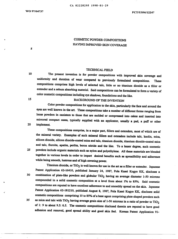 Document de brevet canadien 2228295. Description 19980129. Image 1 de 13