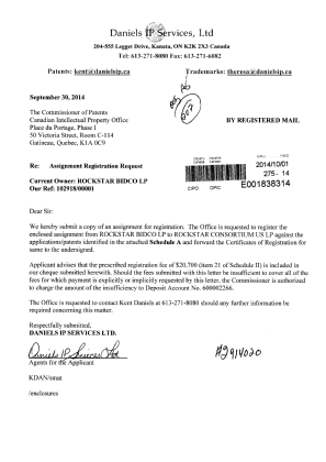 Document de brevet canadien 2228661. Cession 20141001. Image 1 de 103