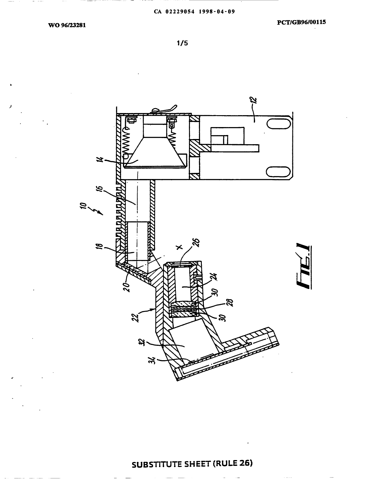 Canadian Patent Document 2229054. Drawings 19980409. Image 1 of 5