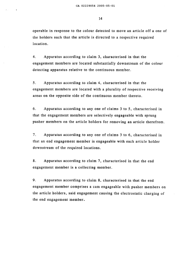 Canadian Patent Document 2229054. Prosecution-Amendment 20050530. Image 4 of 4
