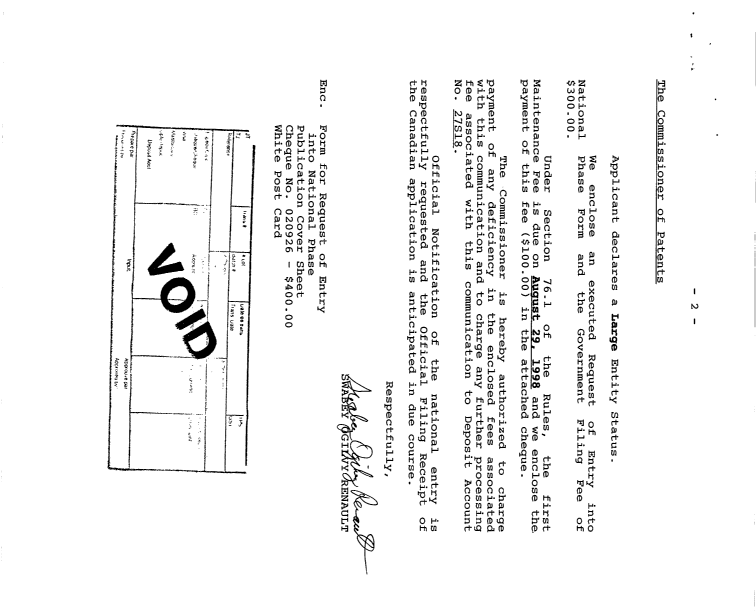 Canadian Patent Document 2229206. Assignment 19980210. Image 2 of 3