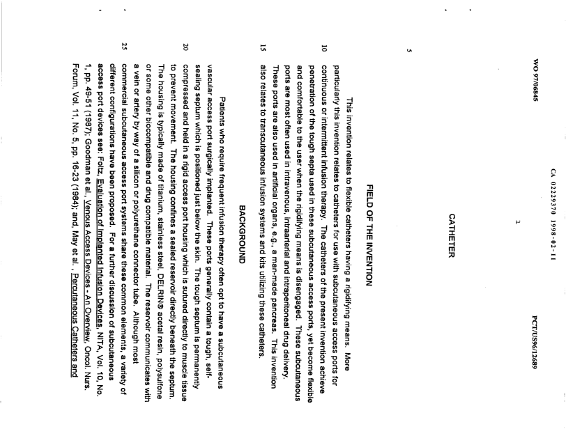 Document de brevet canadien 2229370. Description 19971211. Image 1 de 14