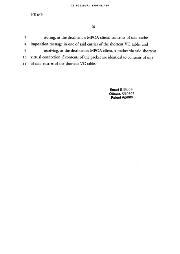 Document de brevet canadien 2229652. Revendications 19980216. Image 8 de 8