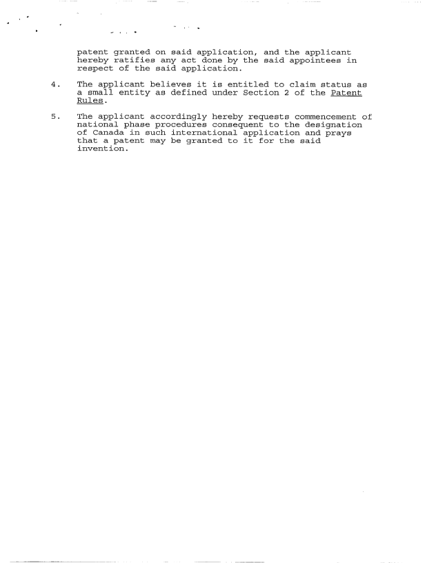 Document de brevet canadien 2229935. Cession 19980219. Image 4 de 4