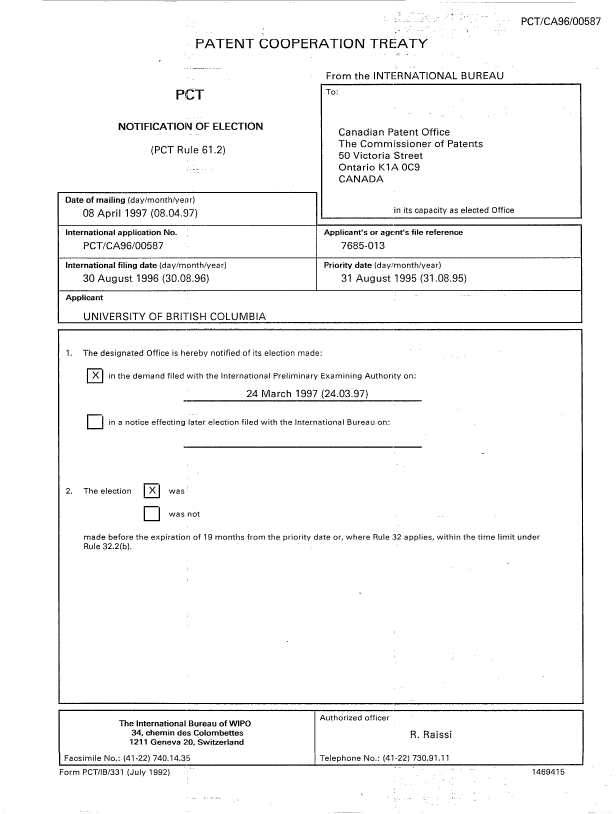 Document de brevet canadien 2230372. PCT 19980224. Image 2 de 15