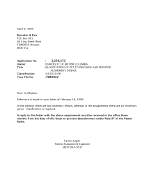 Document de brevet canadien 2230372. Correspondance 19990409. Image 1 de 1