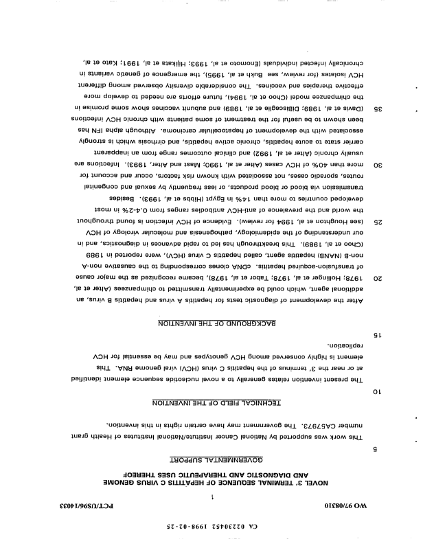 Canadian Patent Document 2230452. Description 19980225. Image 1 of 57