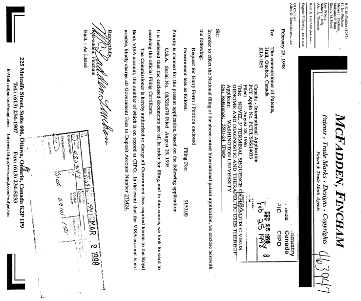 Canadian Patent Document 2230452. Assignment 19980225. Image 1 of 2