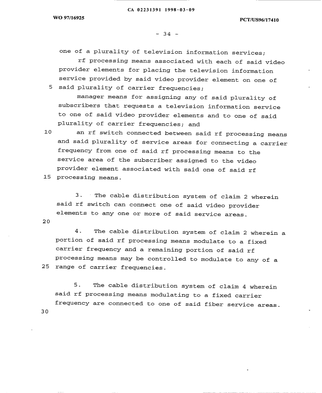 Document de brevet canadien 2231391. Revendications 19980309. Image 2 de 2