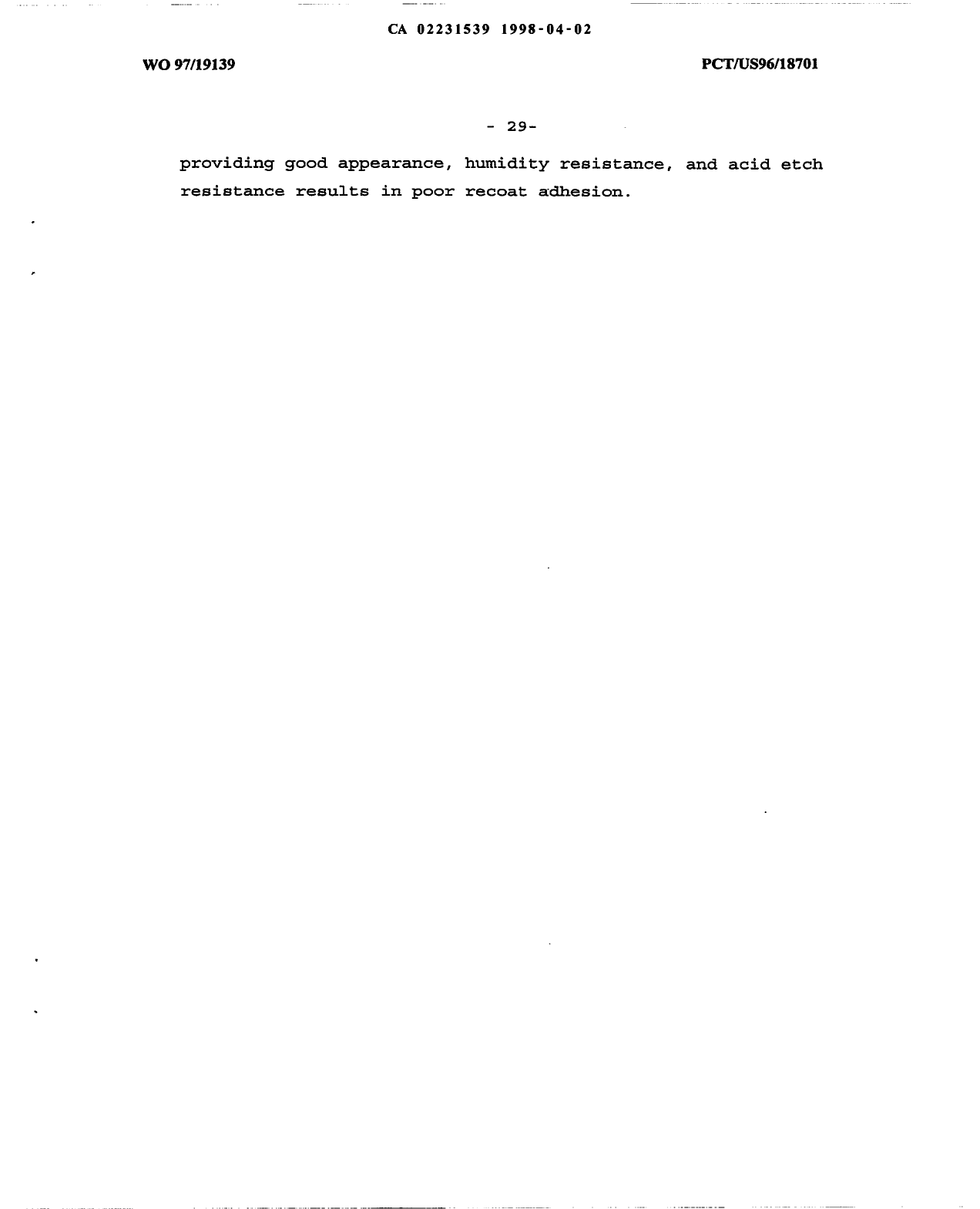 Canadian Patent Document 2231539. Description 19971202. Image 29 of 29