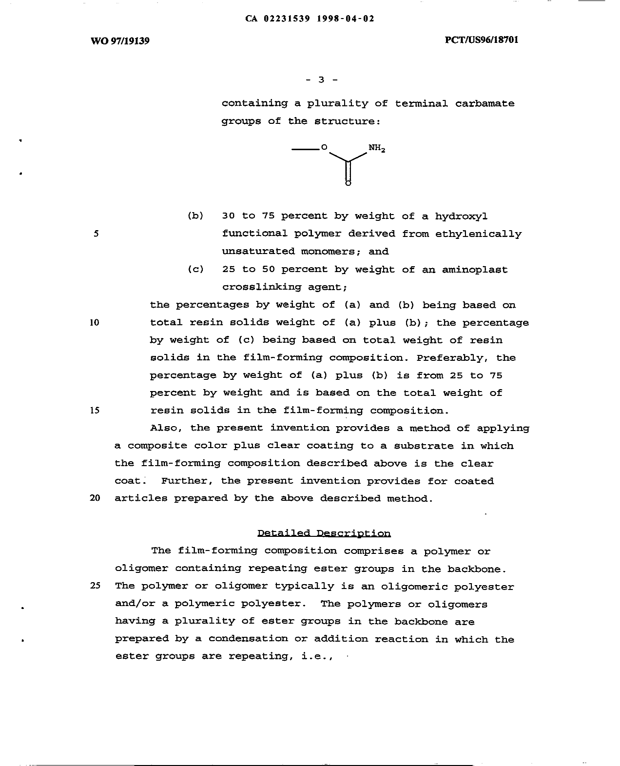 Canadian Patent Document 2231539. Description 19971202. Image 3 of 29