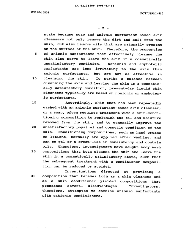 Document de brevet canadien 2231809. Description 19980311. Image 2 de 44