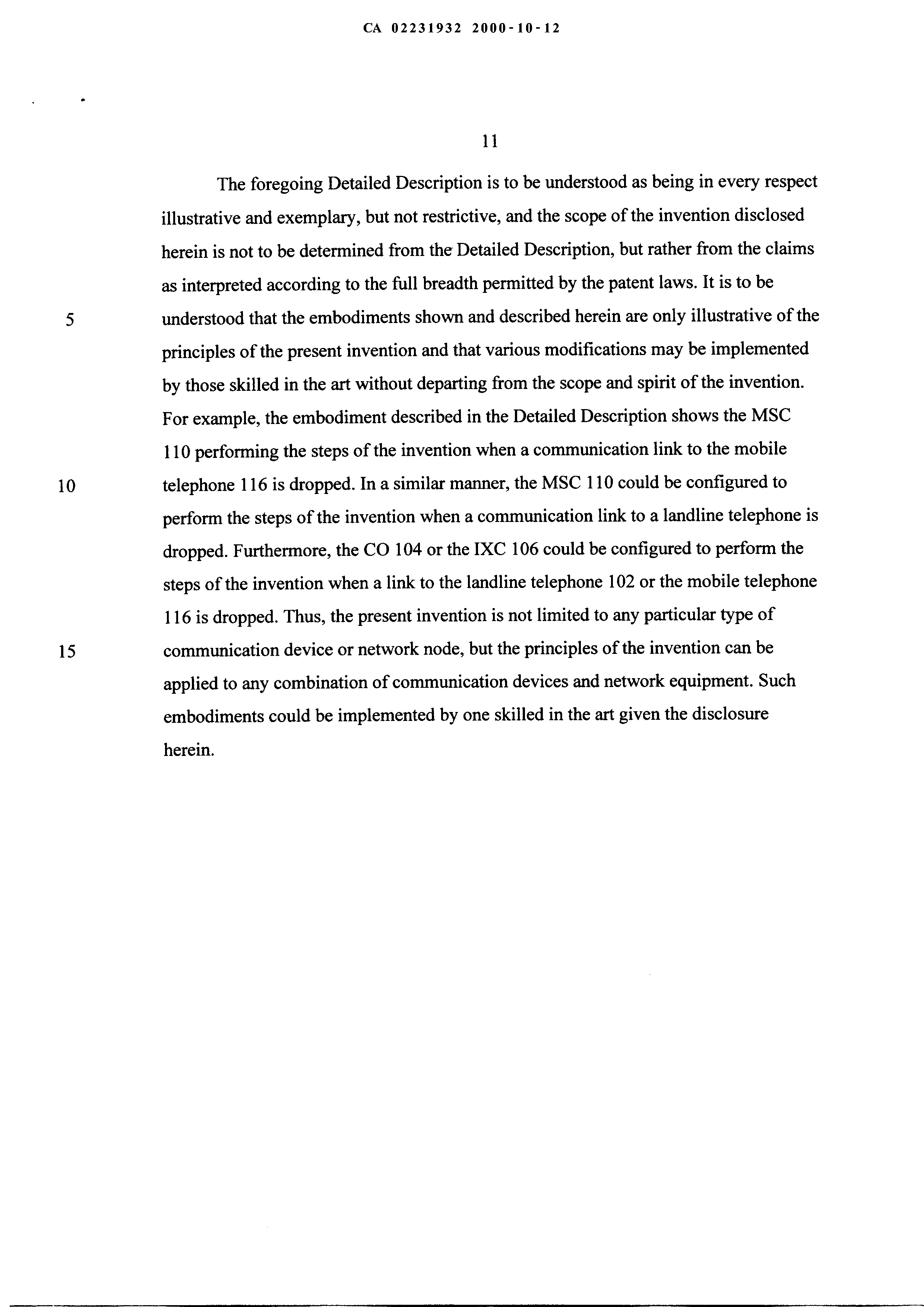Canadian Patent Document 2231932. Description 19991212. Image 11 of 11
