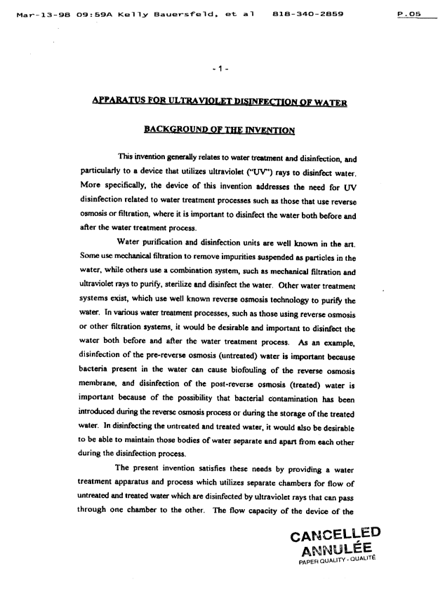 Document de brevet canadien 2231990. Correspondance 19980427. Image 3 de 14