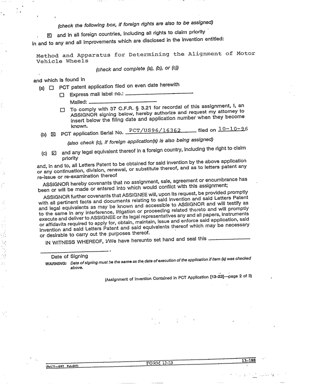 Document de brevet canadien 2232534. Cession 19980319. Image 14 de 15