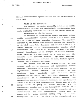 Document de brevet canadien 2232792. Description 19980323. Image 1 de 23