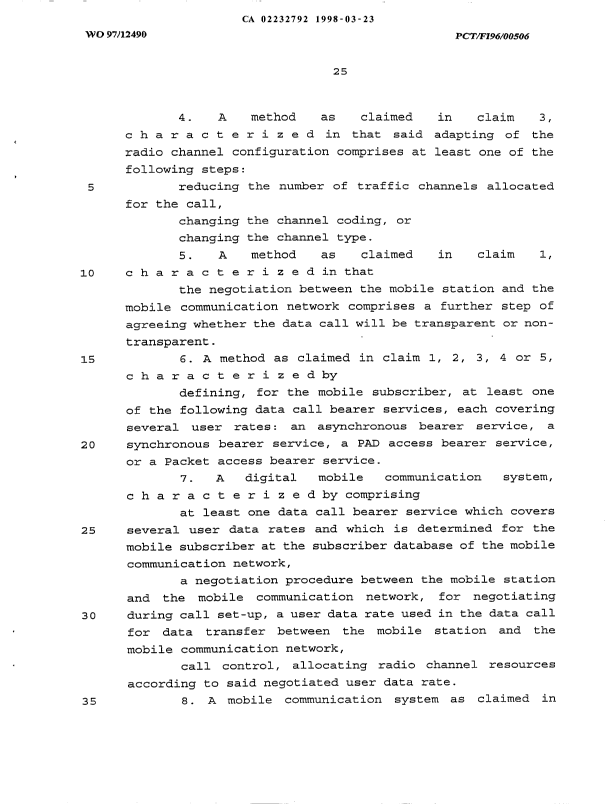 Document de brevet canadien 2232792. Revendications 19980323. Image 2 de 3