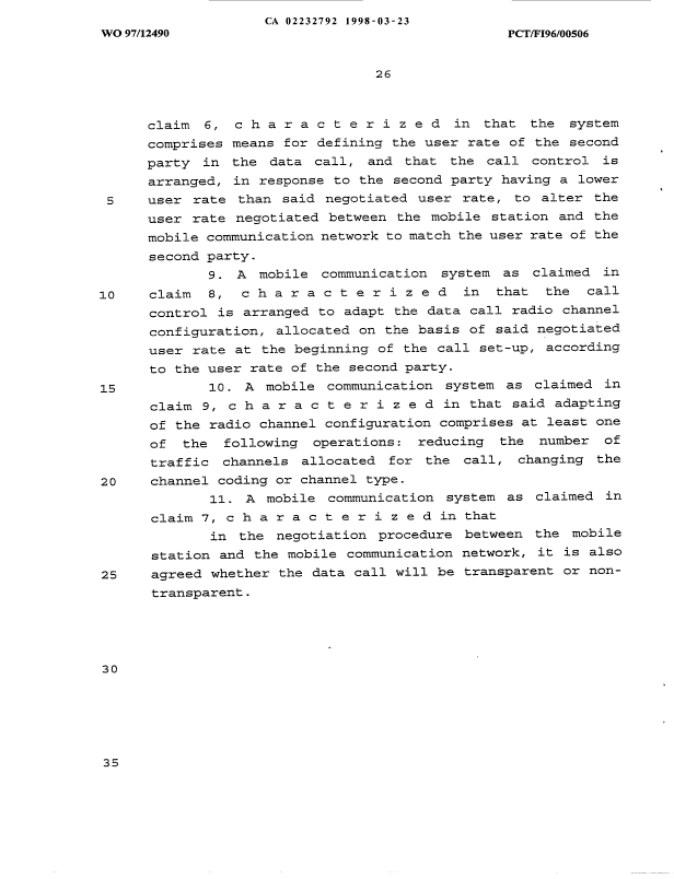 Document de brevet canadien 2232792. Revendications 19980323. Image 3 de 3