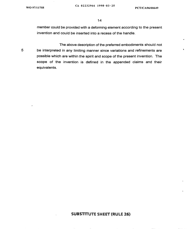 Canadian Patent Document 2232966. Description 19980325. Image 14 of 14