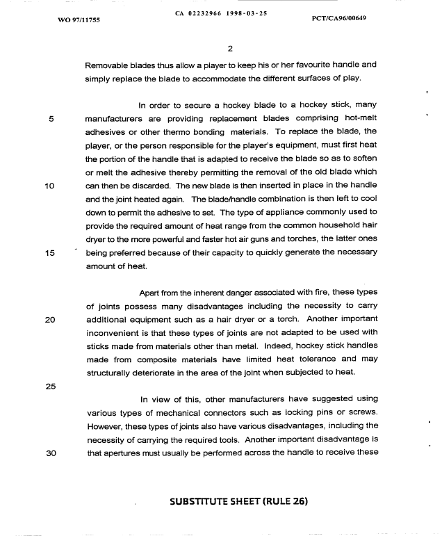 Canadian Patent Document 2232966. Description 19980325. Image 2 of 14