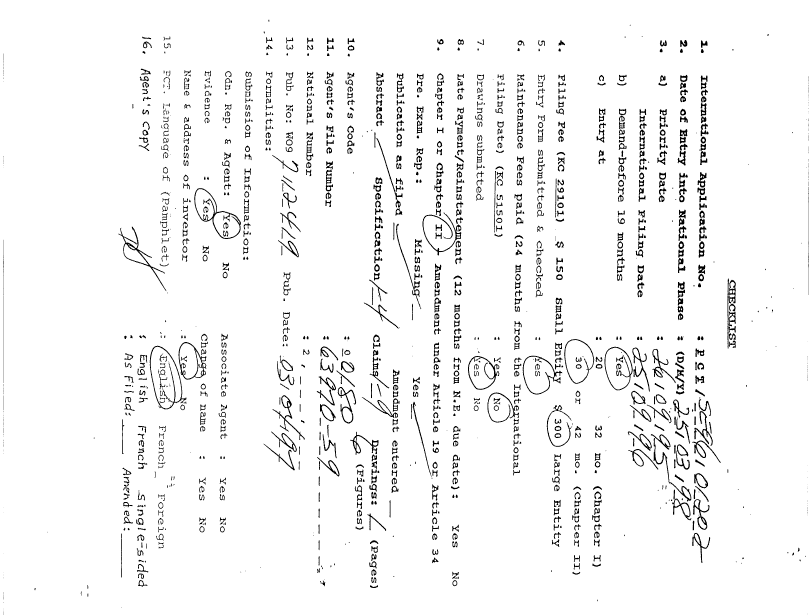 Document de brevet canadien 2232992. PCT 19980325. Image 1 de 8
