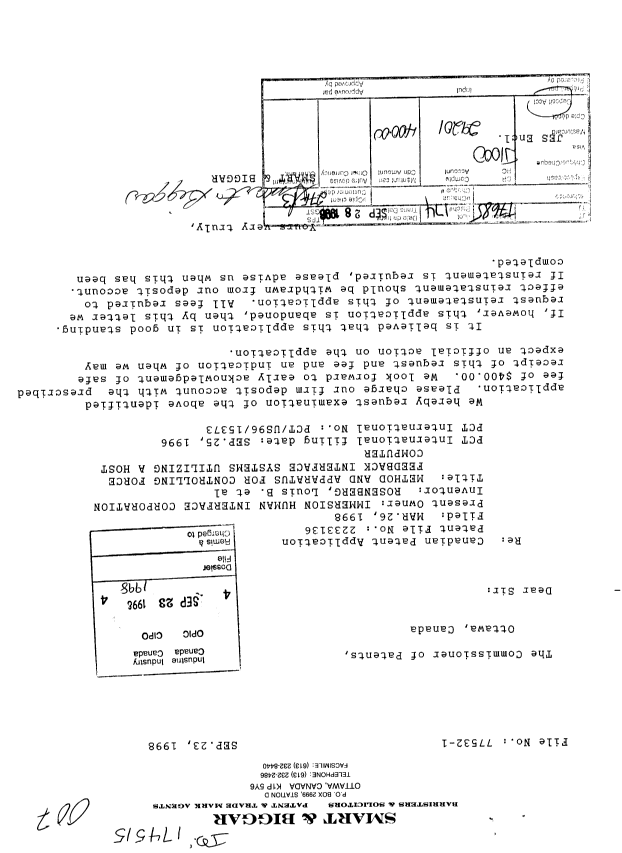 Document de brevet canadien 2233136. Poursuite-Amendment 19980923. Image 1 de 1