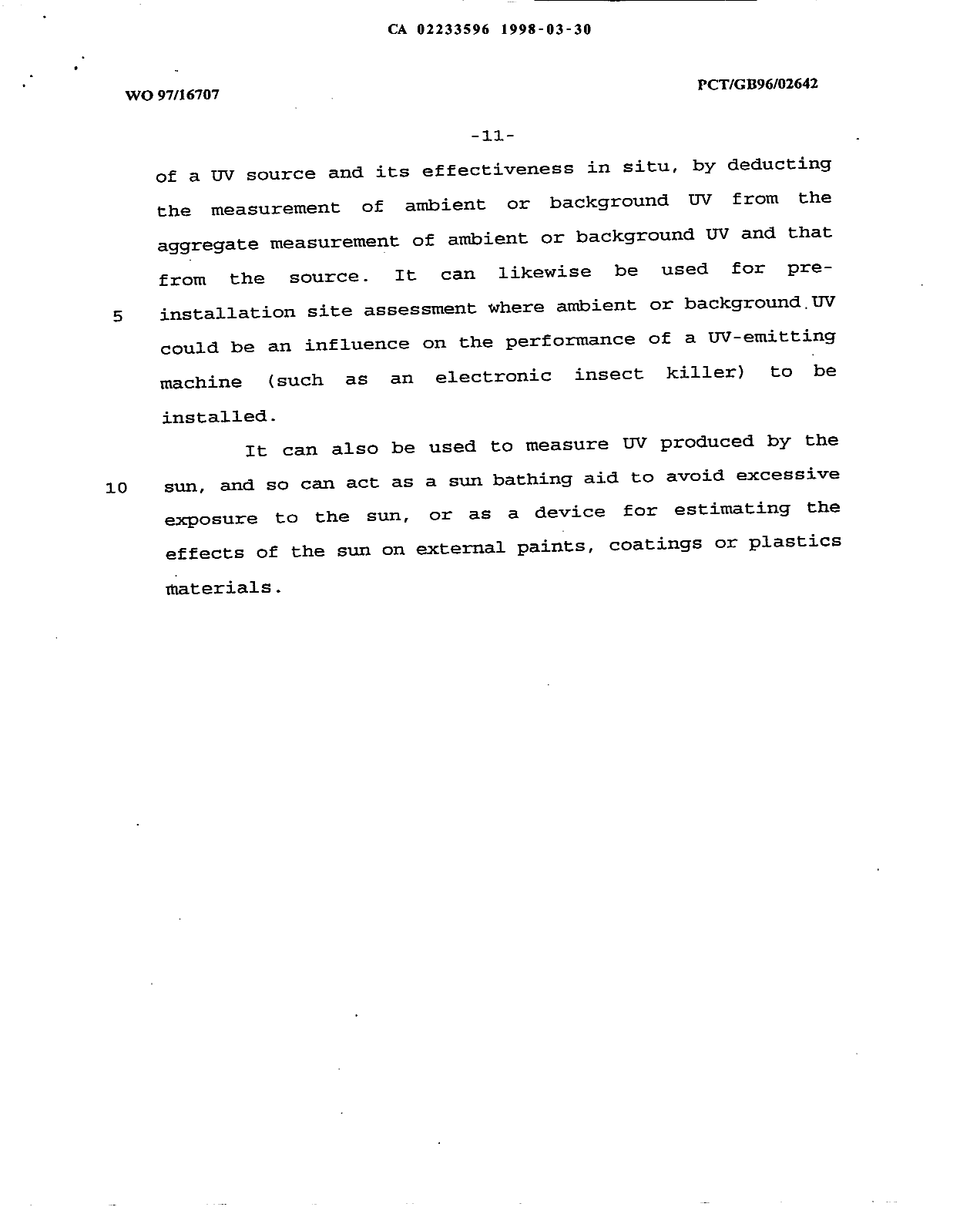 Canadian Patent Document 2233596. Description 19980330. Image 11 of 11