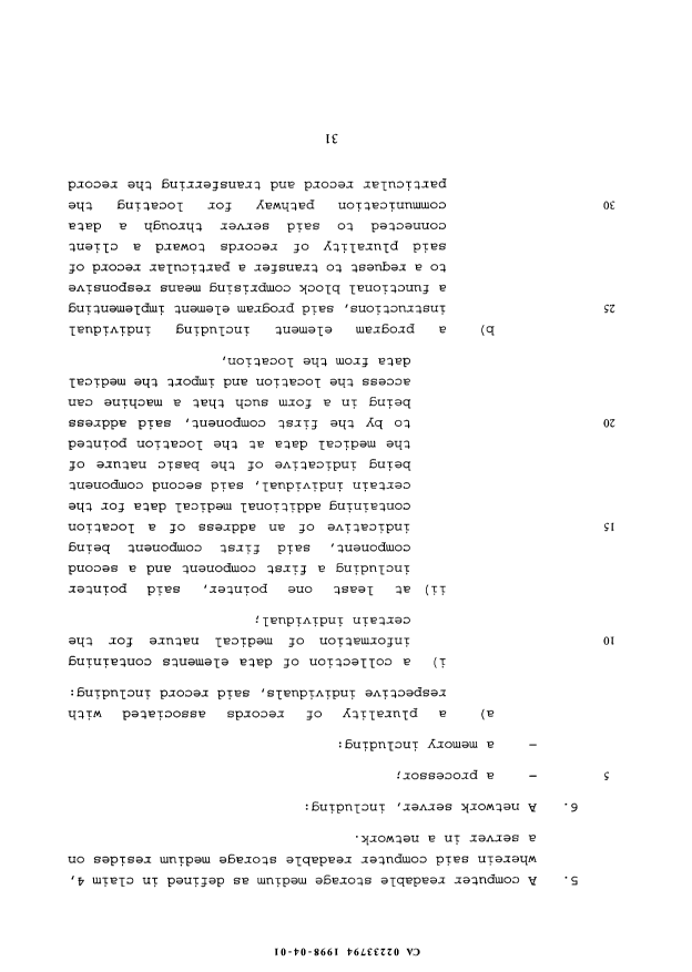 Document de brevet canadien 2233794. Revendications 19971201. Image 2 de 4