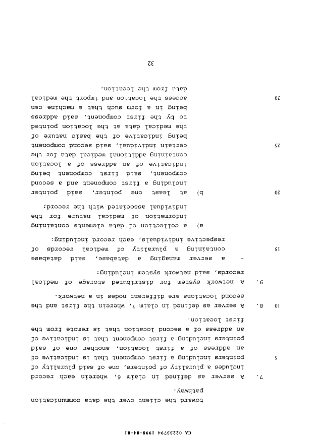 Document de brevet canadien 2233794. Revendications 19971201. Image 3 de 4