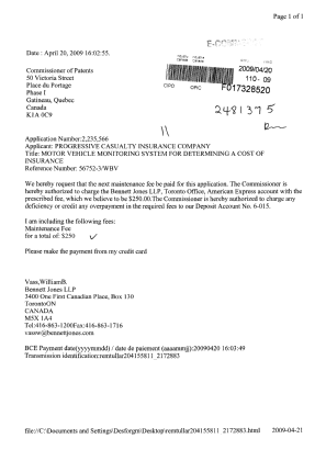 Document de brevet canadien 2235566. Taxes 20090420. Image 1 de 1