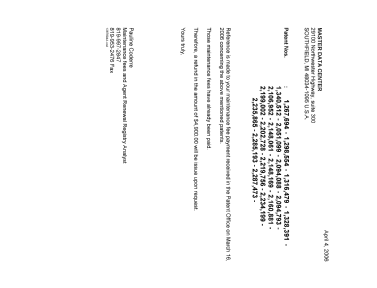 Document de brevet canadien 2235865. Correspondance 20051204. Image 1 de 1