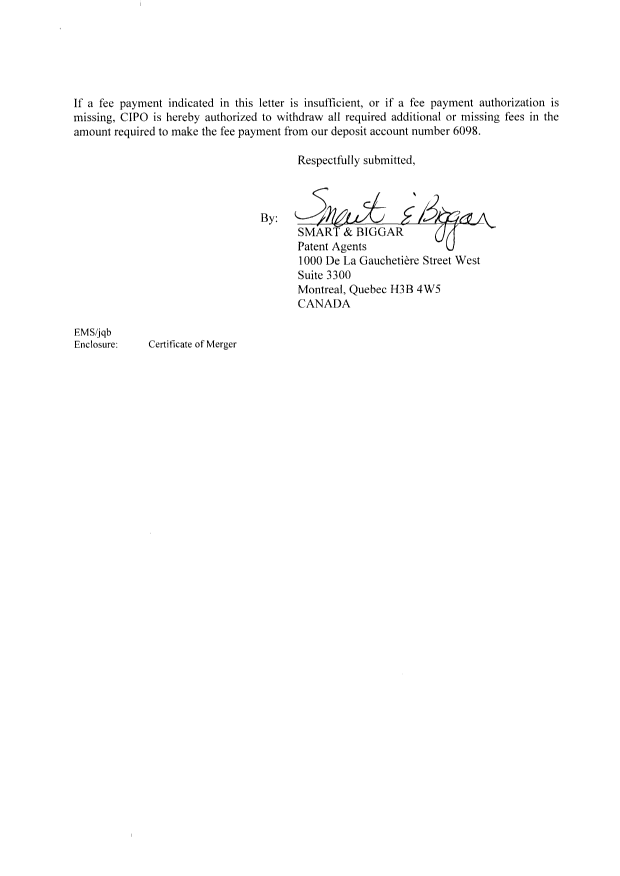 Document de brevet canadien 2237203. Cession 20120201. Image 2 de 6