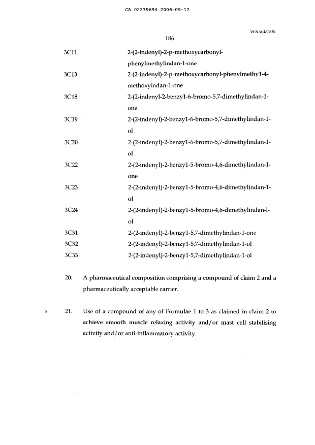 Document de brevet canadien 2239694. Revendications 20060912. Image 6 de 6