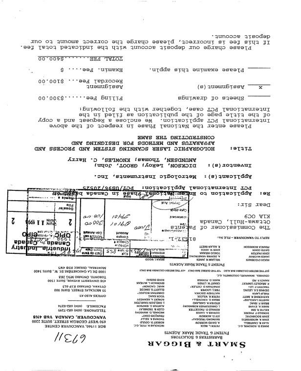 Canadian Patent Document 2240377. Assignment 19980611. Image 1 of 7