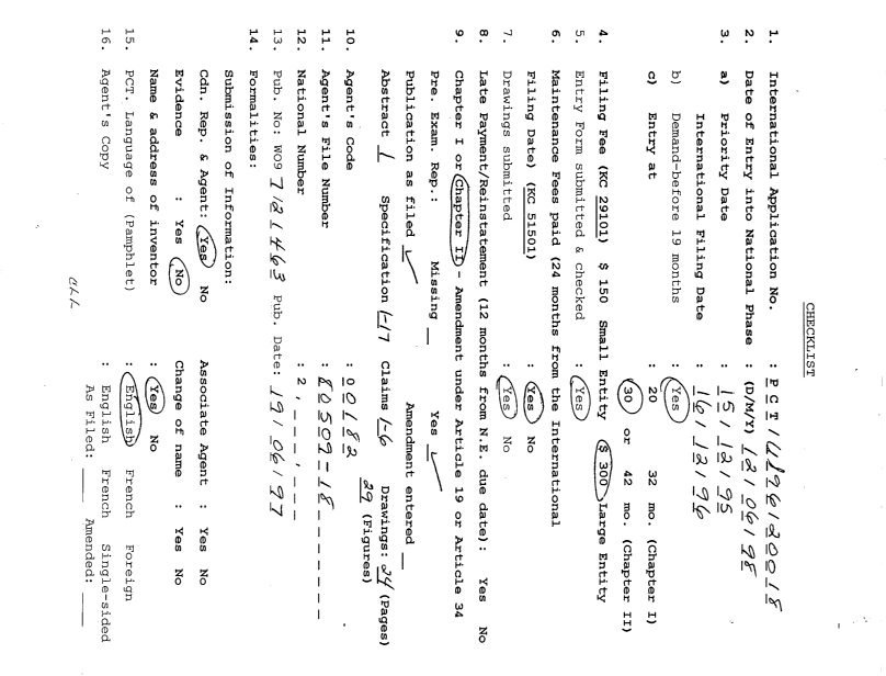 Document de brevet canadien 2240419. PCT 19980612. Image 1 de 8