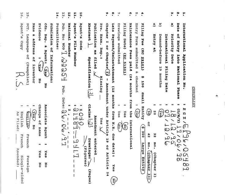 Document de brevet canadien 2240738. PCT 19980617. Image 1 de 11