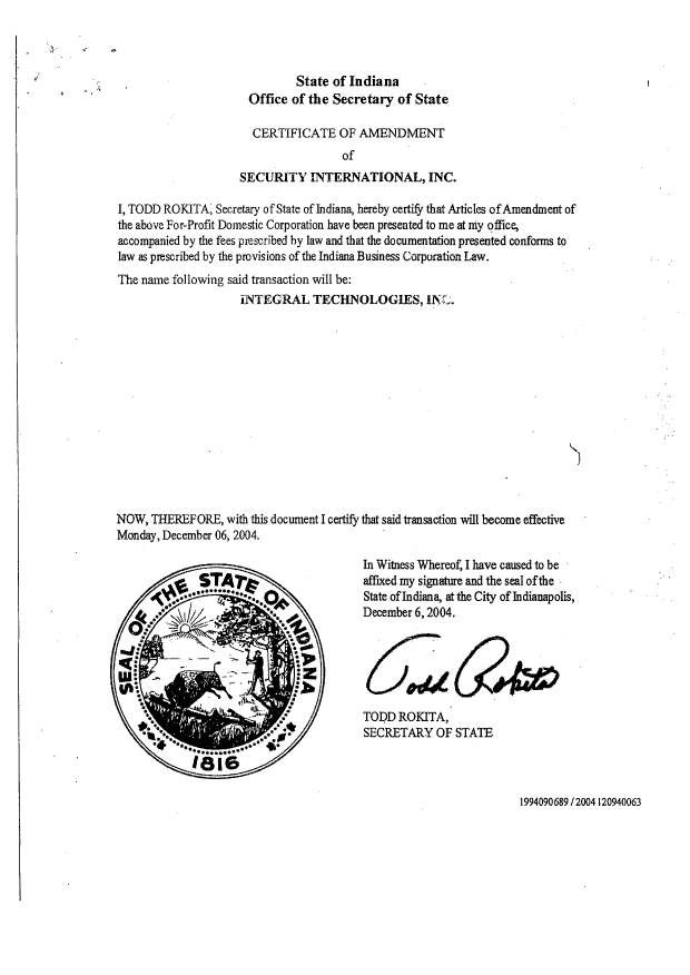 Document de brevet canadien 2240881. Cession 20060118. Image 2 de 5