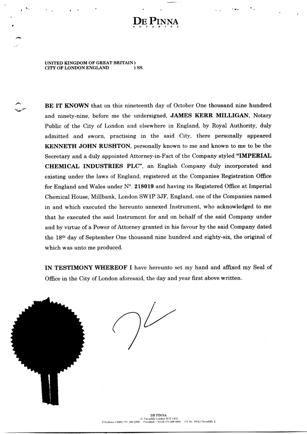 Document de brevet canadien 2240982. Cession 20000607. Image 2 de 7