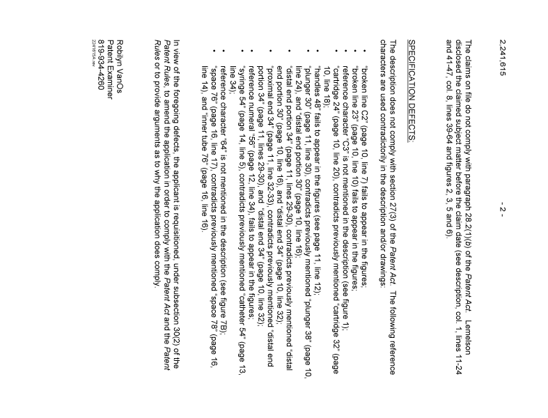 Canadian Patent Document 2241615. Prosecution-Amendment 20050202. Image 2 of 2