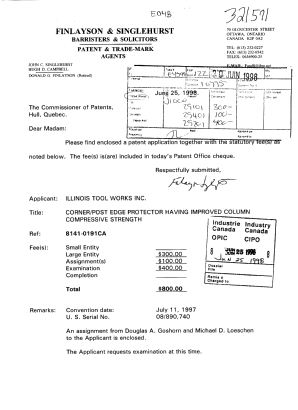 Document de brevet canadien 2241733. Cession 19980625. Image 1 de 7
