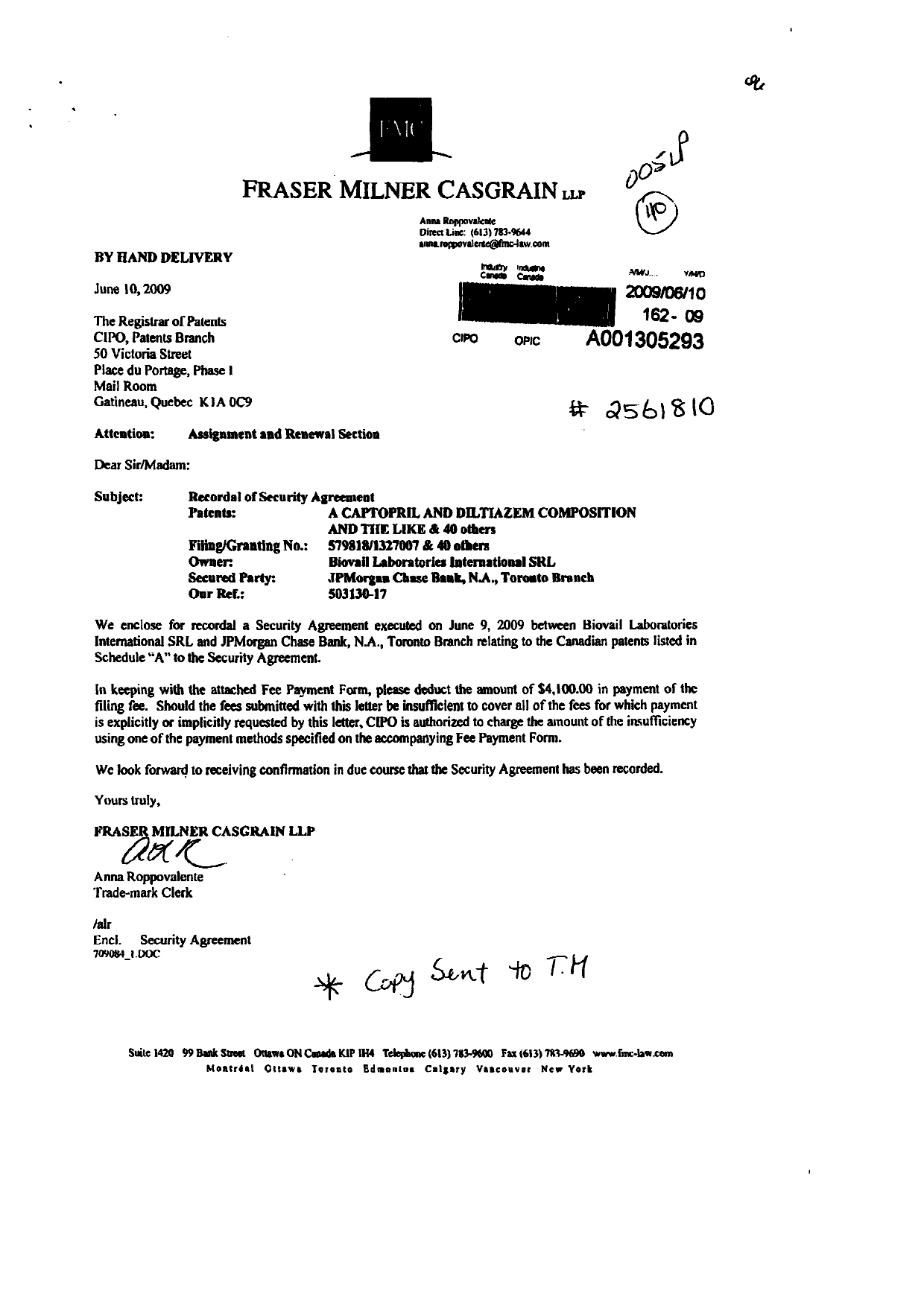 Document de brevet canadien 2242224. Correspondance 20081209. Image 11 de 11