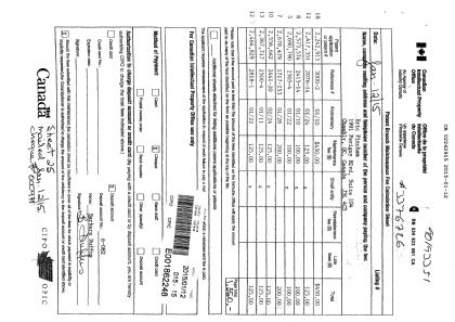 Document de brevet canadien 2242915. Taxes 20141212. Image 1 de 8