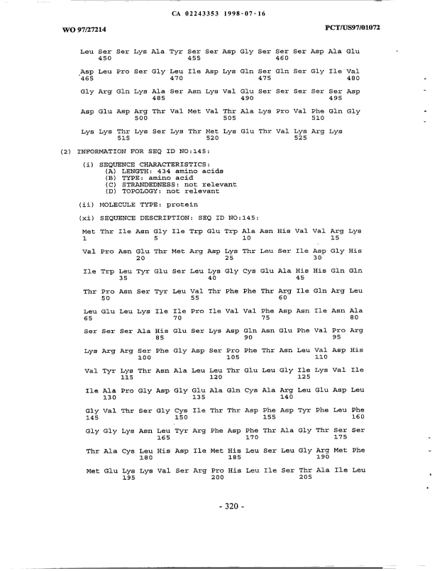 Canadian Patent Document 2243353. Description 19990125. Image 321 of 322