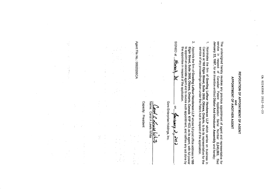 Canadian Patent Document 2243583. Correspondence 20120123. Image 4 of 4