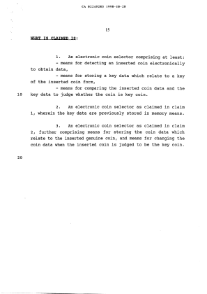 Document de brevet canadien 2245283. Revendications 19981028. Image 1 de 1