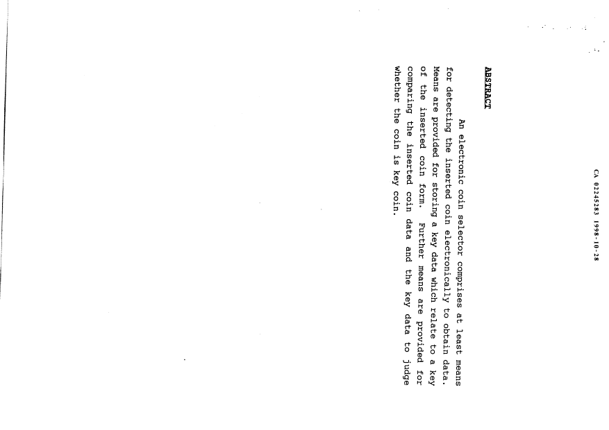 Document de brevet canadien 2245283. Abrégé 19981028. Image 1 de 1