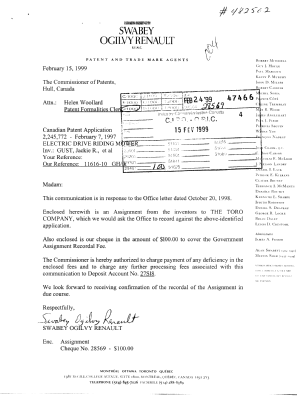 Document de brevet canadien 2245772. Cession 19990215. Image 1 de 7
