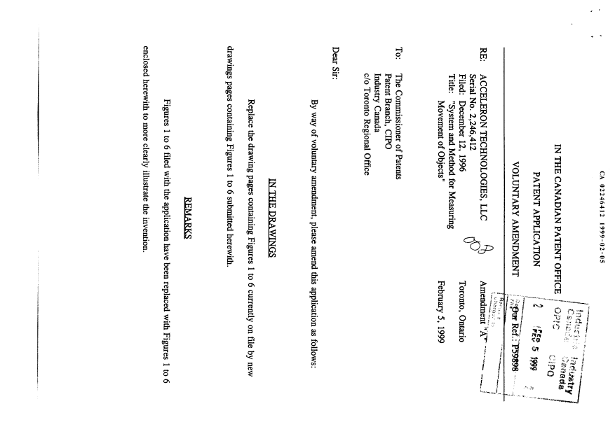 Canadian Patent Document 2246412. Prosecution-Amendment 19981205. Image 1 of 9