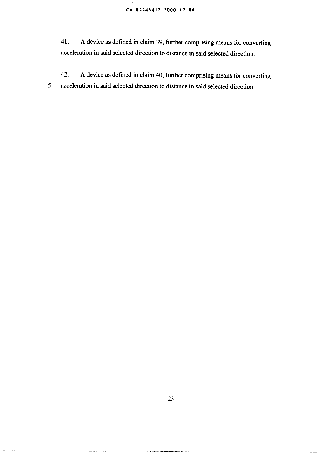 Document de brevet canadien 2246412. Poursuite-Amendment 19991206. Image 11 de 11