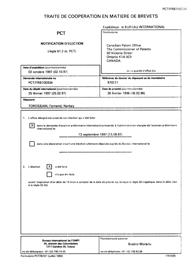 Document de brevet canadien 2246744. PCT 19980817. Image 2 de 15